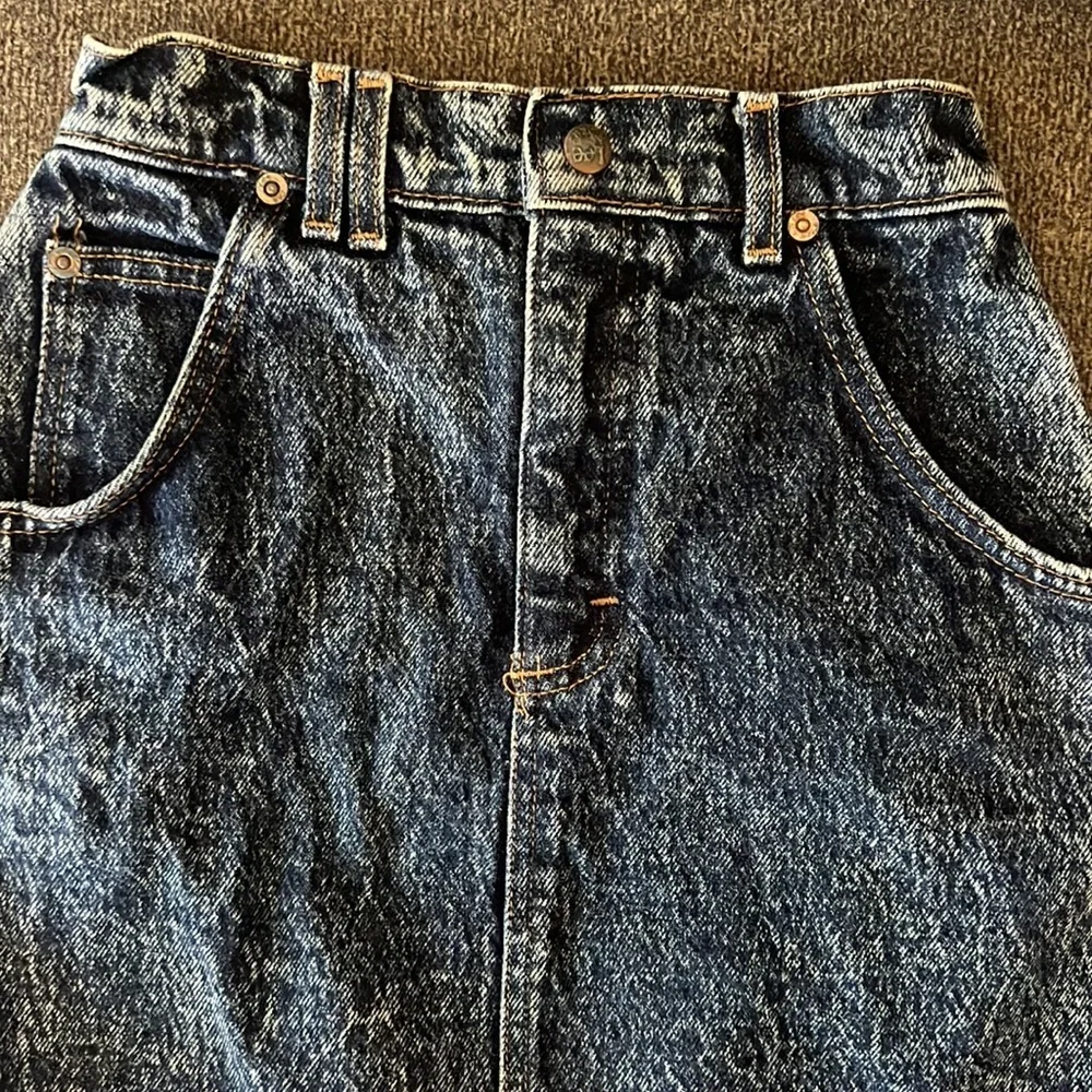 Lee Riders Girls Youth GLACIER Acid‎ Wash Denim BANDED Bottom Blue Jean Skirt